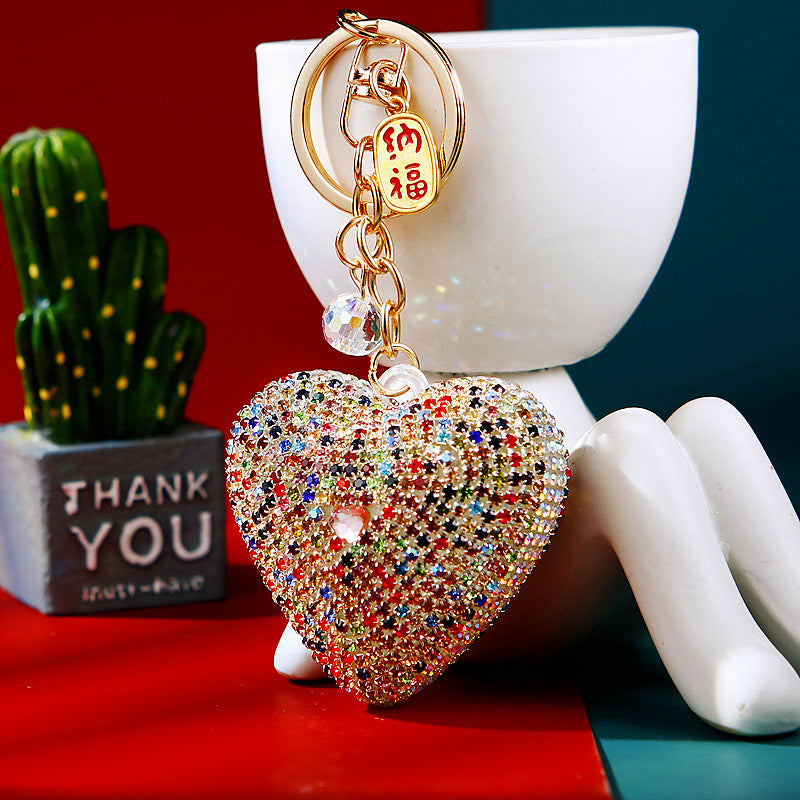 Wholesale Diamond Love Metal Keychain